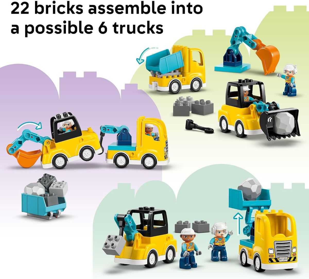 LEGO DUPLO scissor lift and tow truck building set