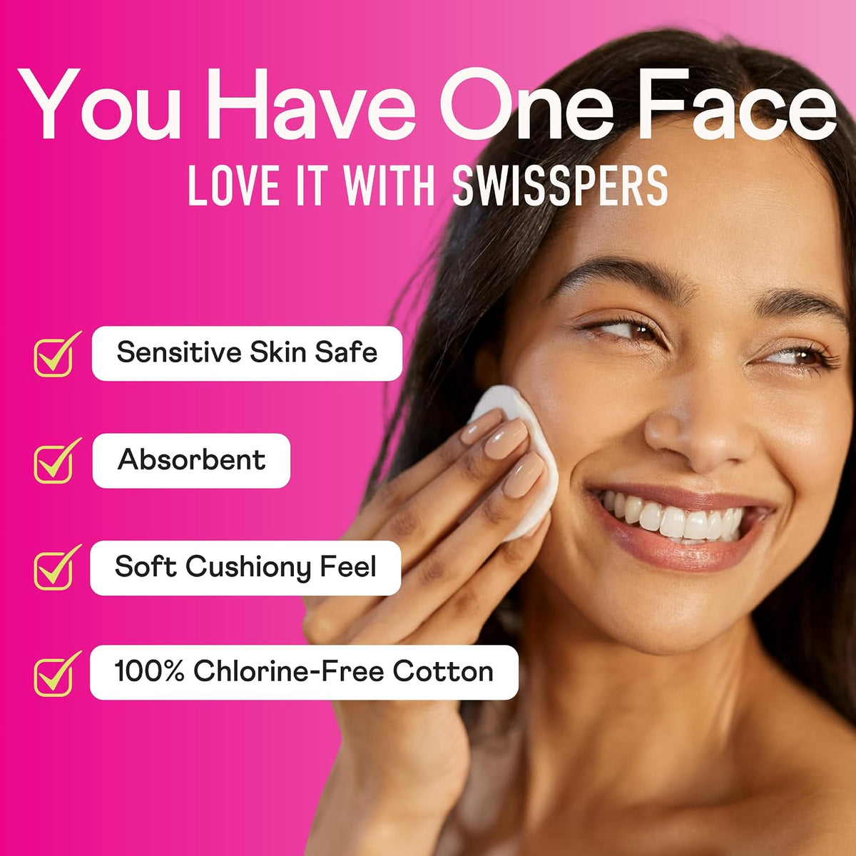 Swisspers cotton cleansing pads 300 count value pack