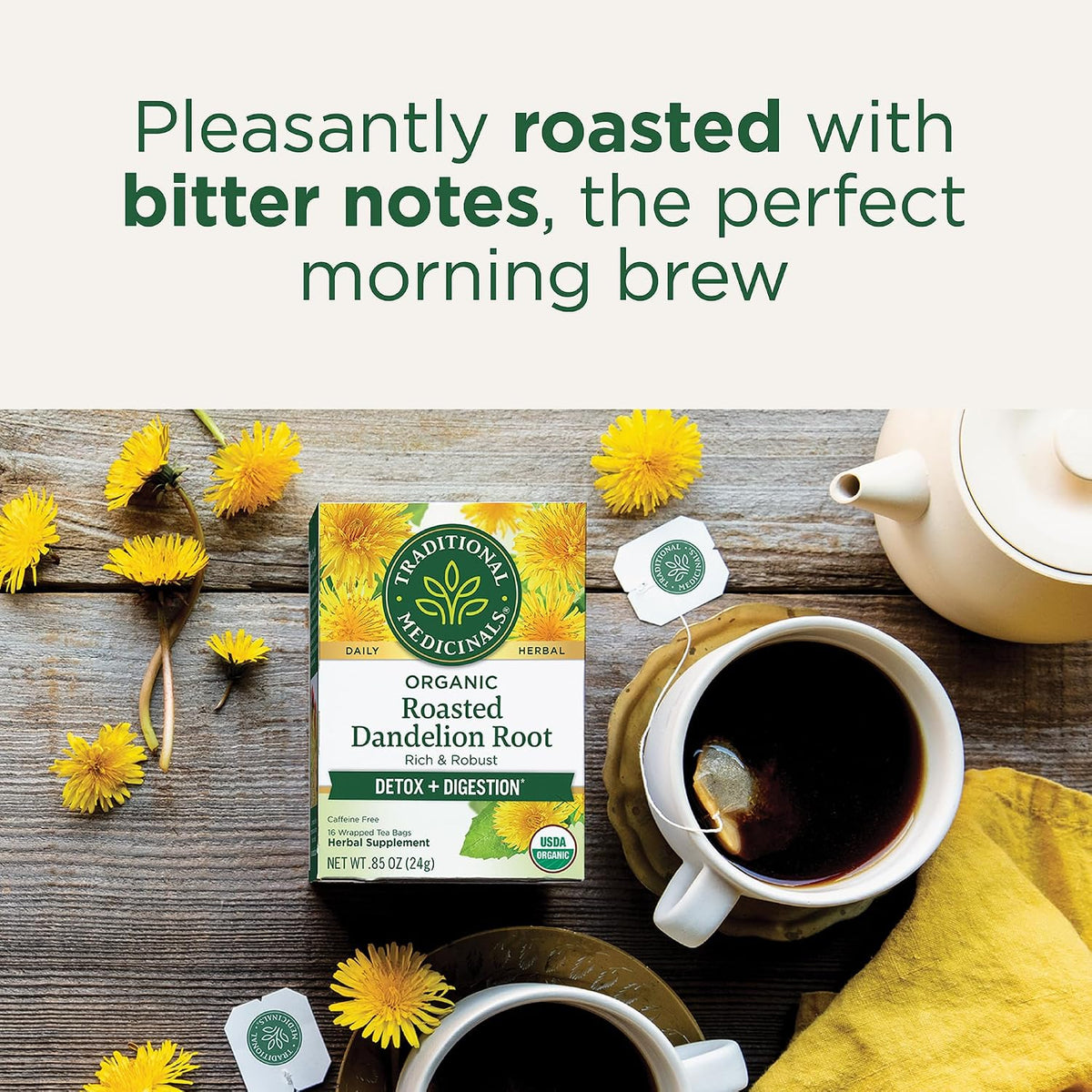 Roasted dandelion root tea 0.85 oz pack