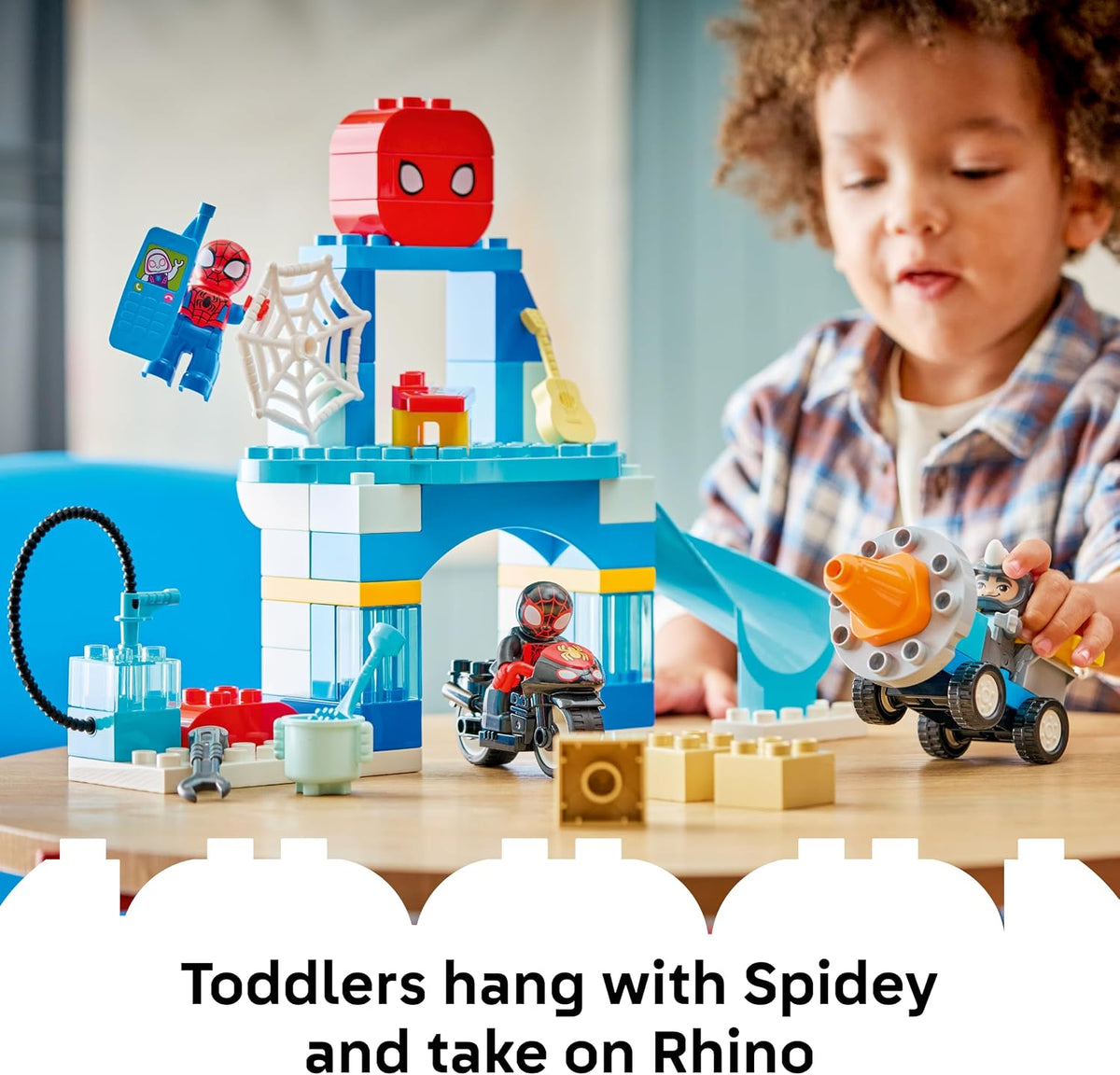 Team Spidey Webquarters building set for imaginative toddler play