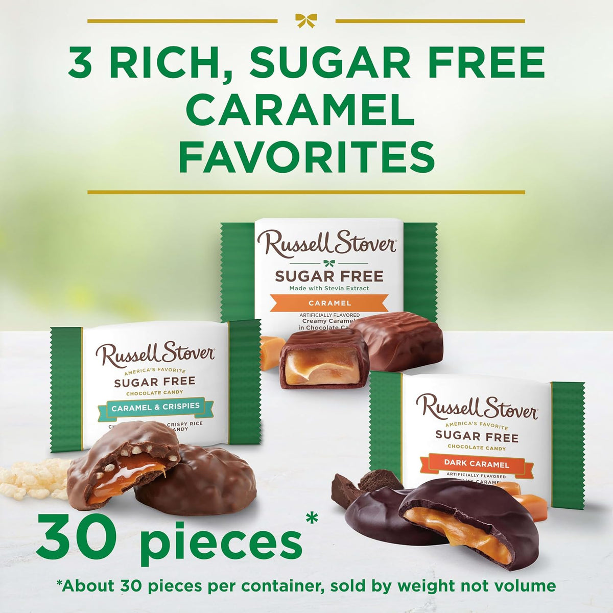 Russell Stover 15.3 oz sugar free caramels