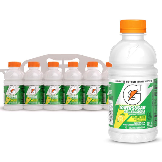 Gatorade Lemonade lower sugar 12 fl oz bottles
