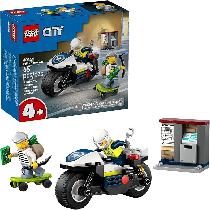 LEGO City Police Motorcycle Chase building toy set