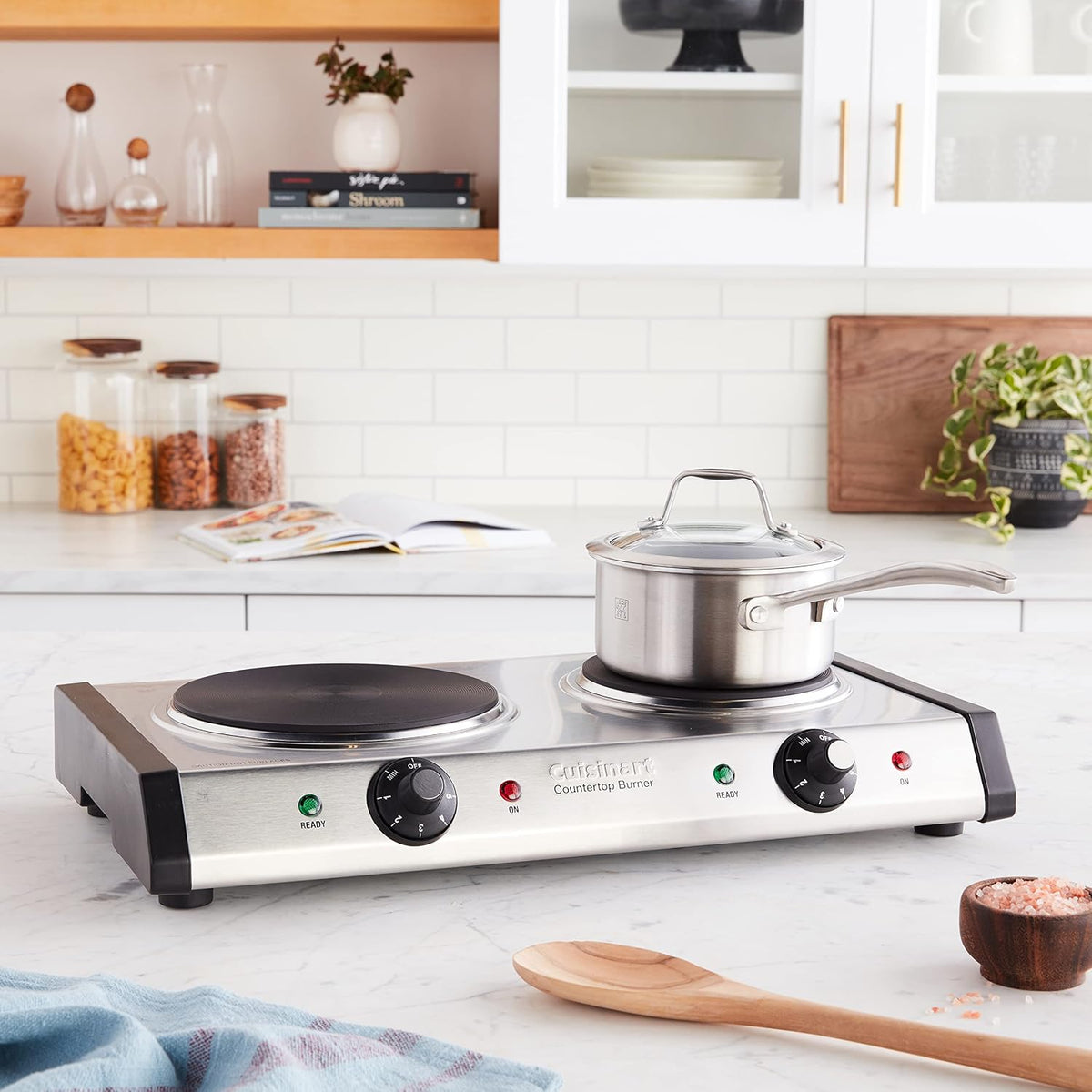 Cuisinart stainless steel black electric hot plate cooktop