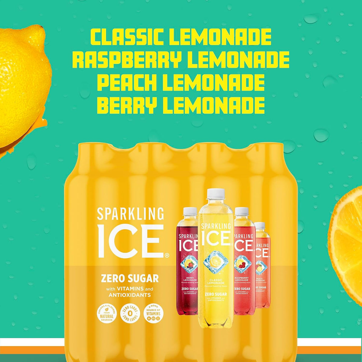 Sparkling Ice Lemonade Variety Pack with vitamins and antioxidants