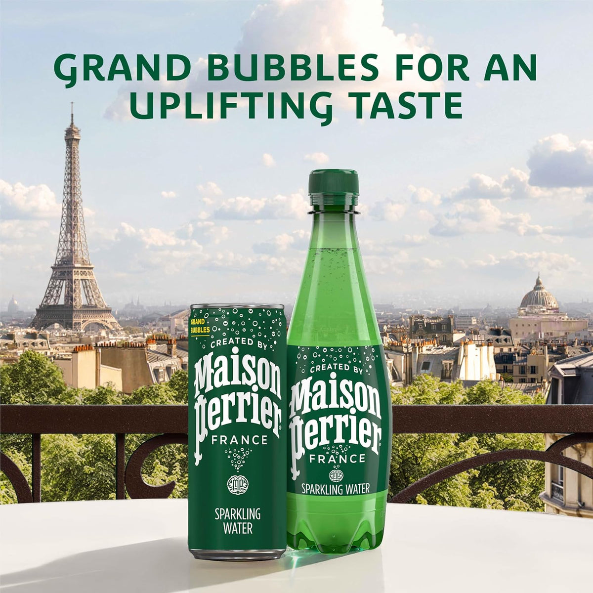 Maison Perrier canned sparkling water for cocktails