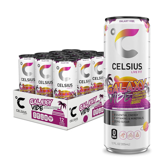CELSIUS Galaxy Vibe sparkling sugar free energy drink cans