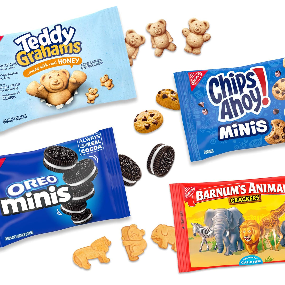Oreo Minis and Chips Ahoy Minis snack packs