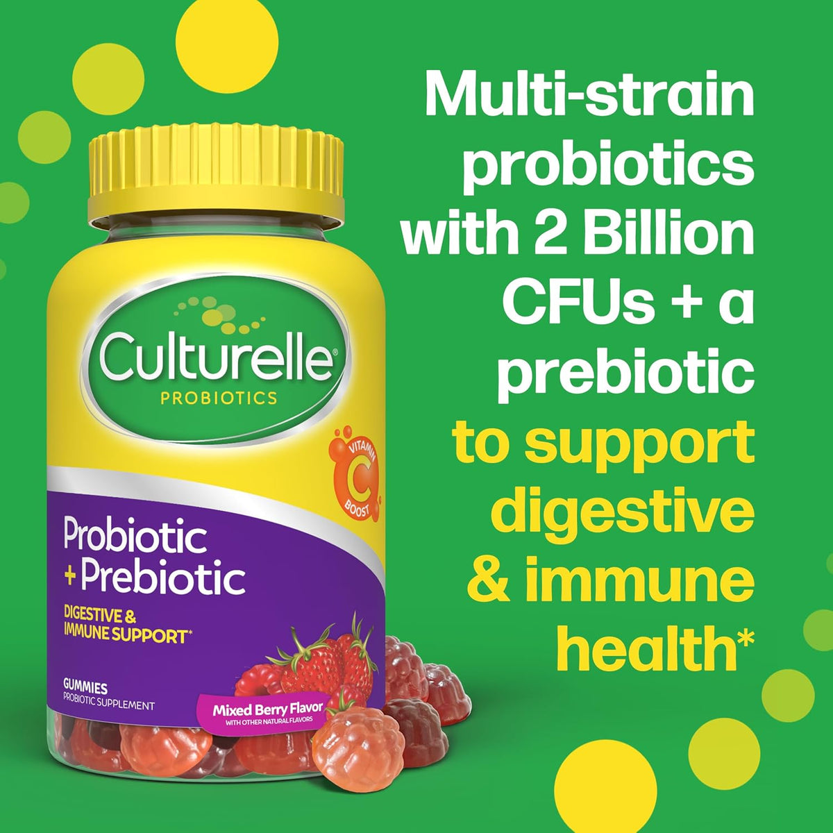 Culturelle probiotic prebiotic gummies lifestyle supplement