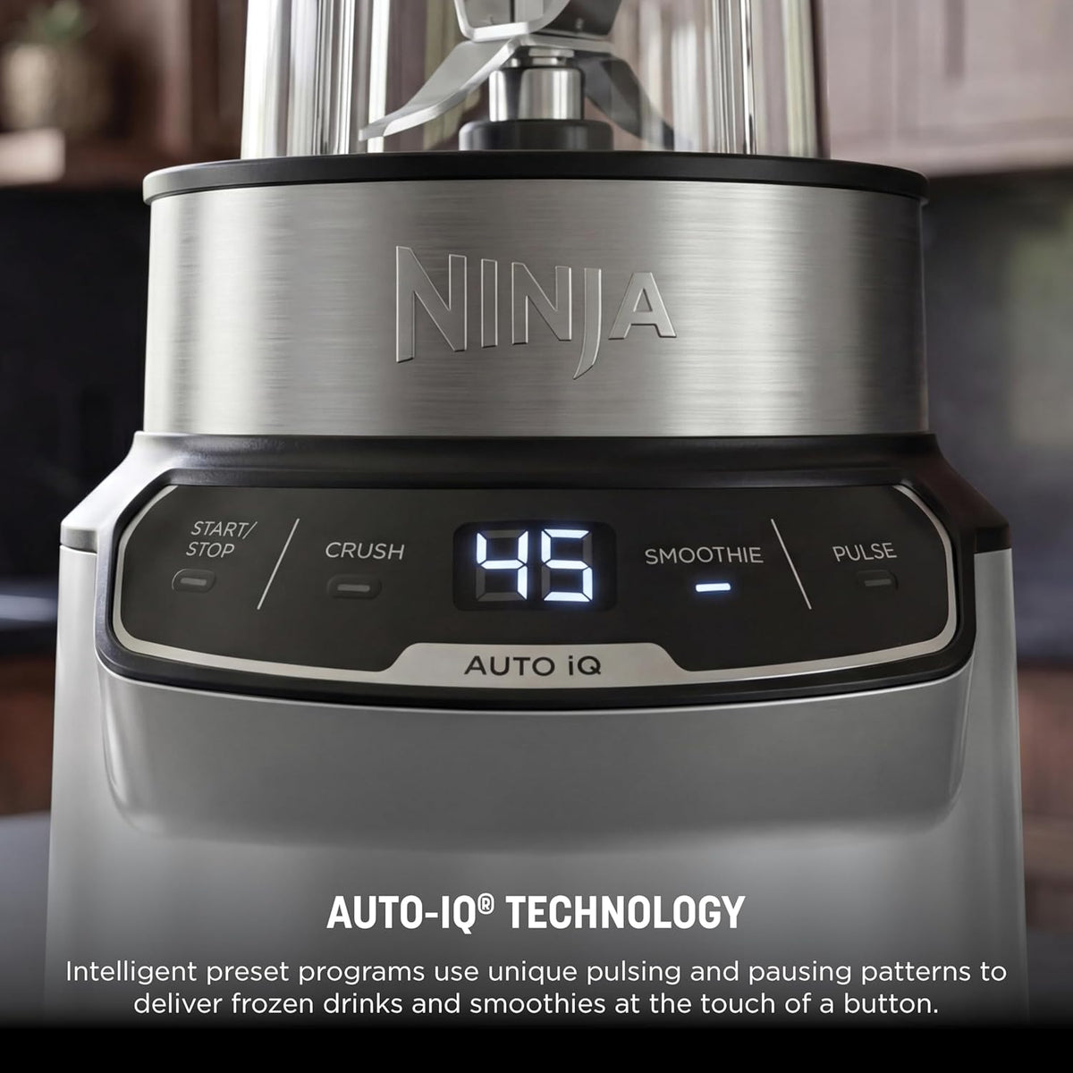 Compact Ninja Auto-iQ blender for kitchen counter