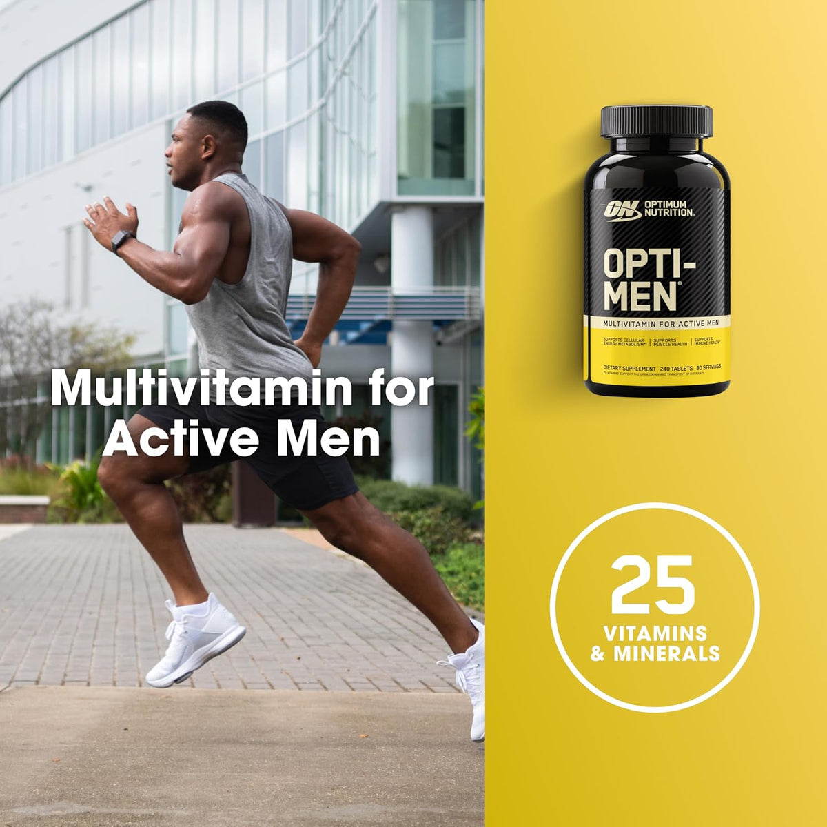 Opti-Men multivitamin with vitamins minerals and amino acids