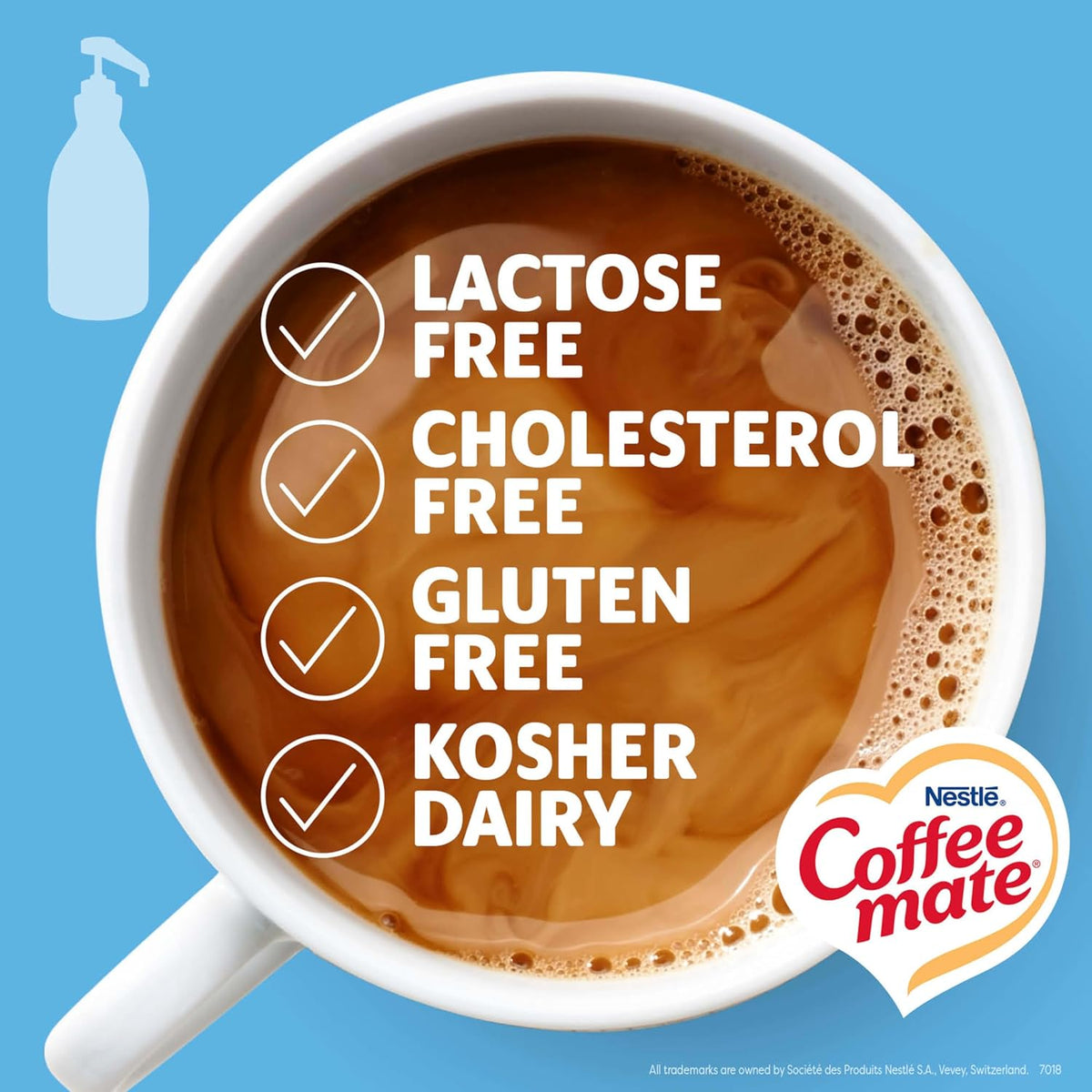 Shelf stable French vanilla coffee creamer pump