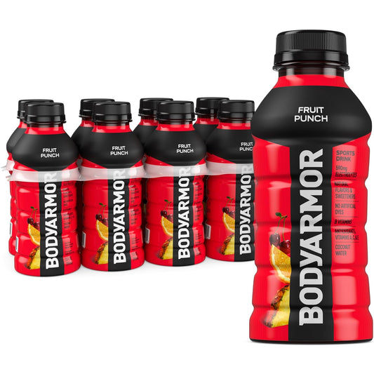 BODYARMOR electrolyte drink Fruit Punch bottles