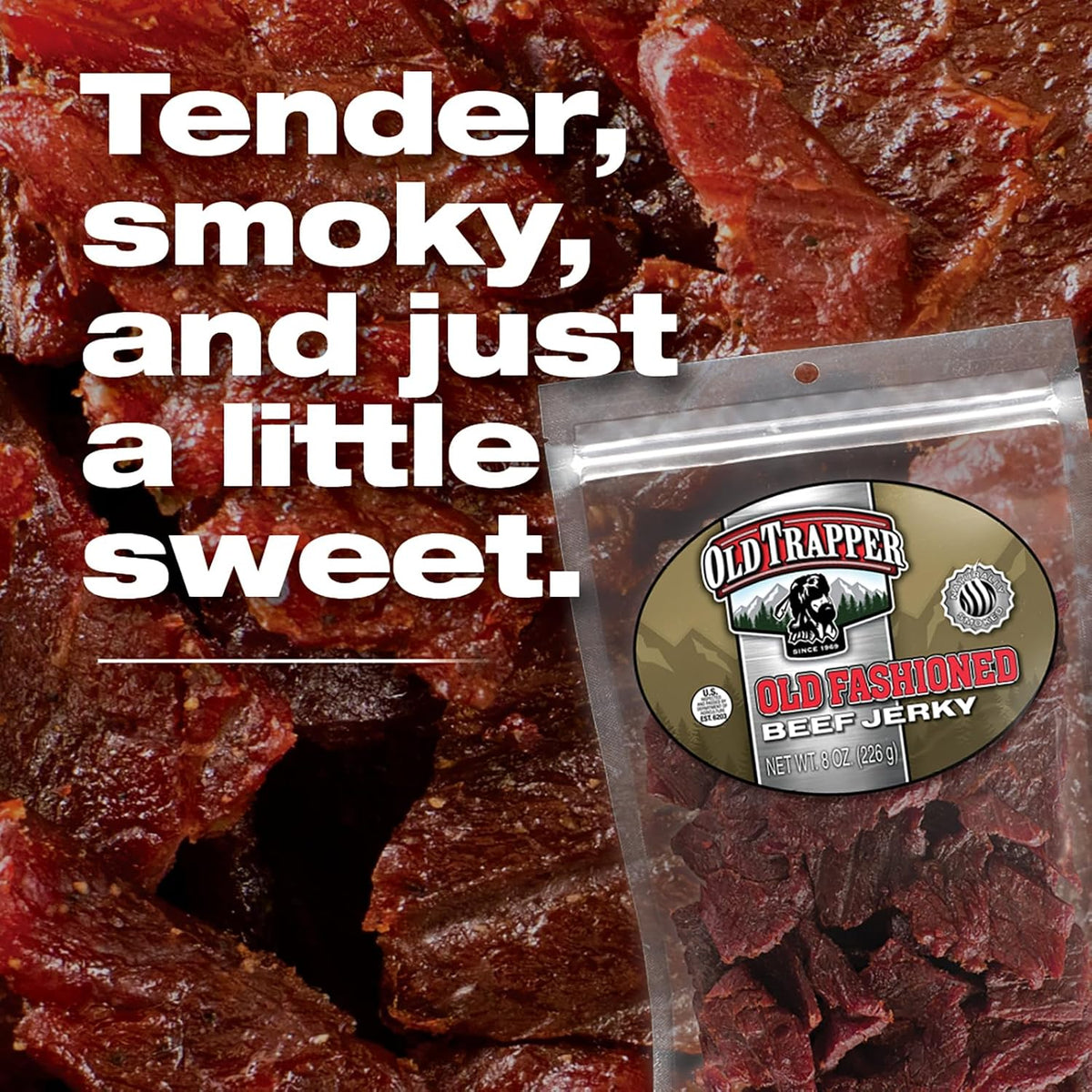 Old Trapper protein beef jerky snack for lunches