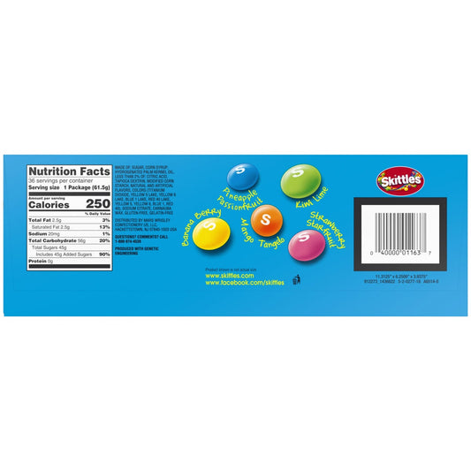 Individual tropical Skittles bite size candy packs