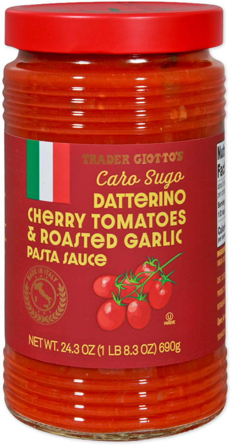 Trader Joe's Datterino cherry tomato and roasted garlic pasta sauce