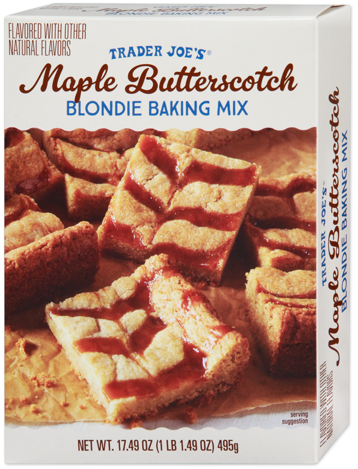 Trader Joe's Maple Butterscotch Blondie Baking Mix package