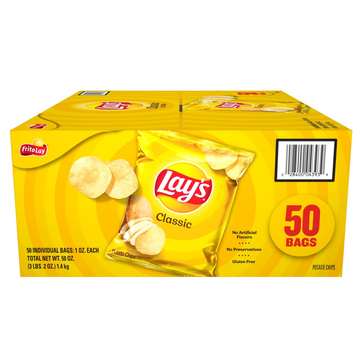 Lay's classic potato chips 50 oz total net weight