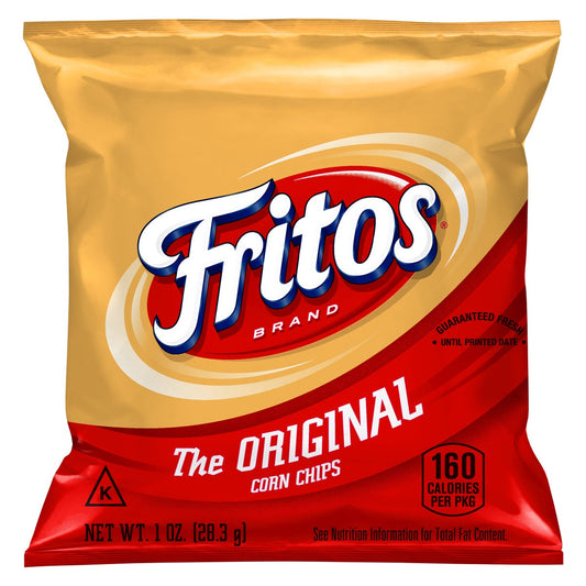 Individual 1 oz Fritos corn chip bags