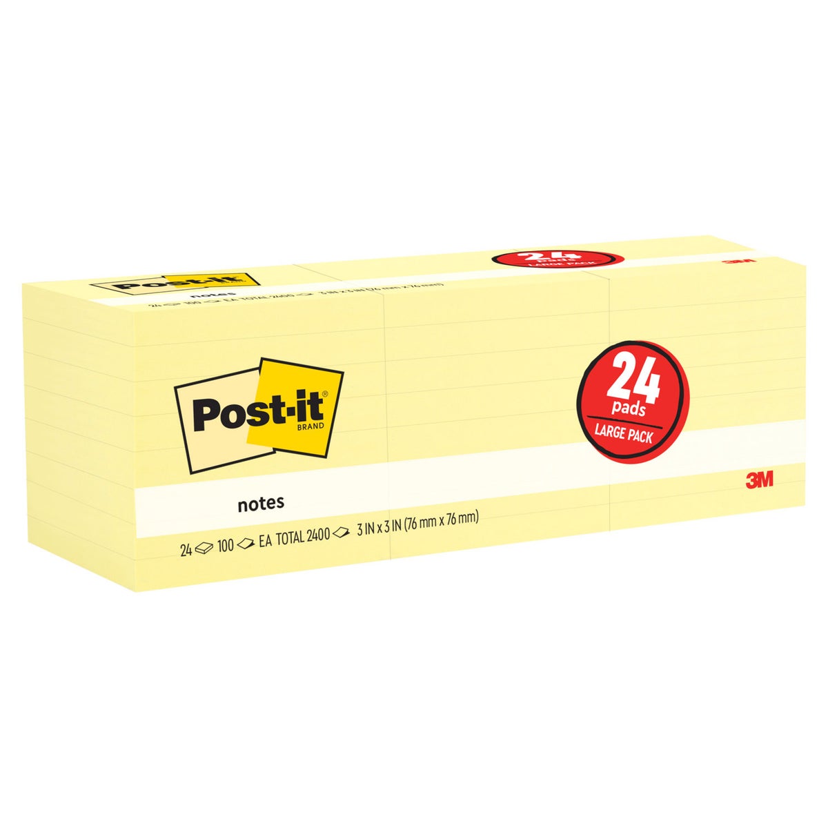 Post-it Notes 24 pad pack in Canary Yellow
