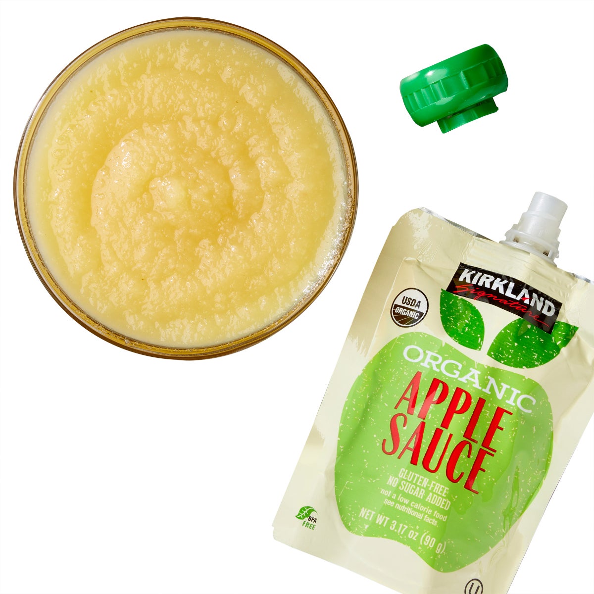 Bulk pack of Kirkland Signature organic applesauce cups