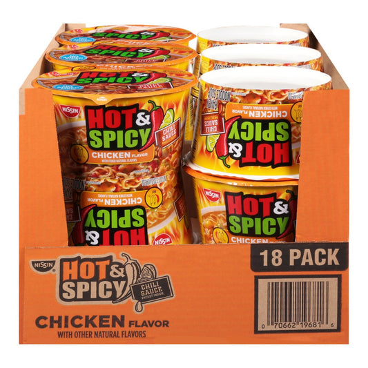 Nissin chicken flavored noodle bowl pantry pack