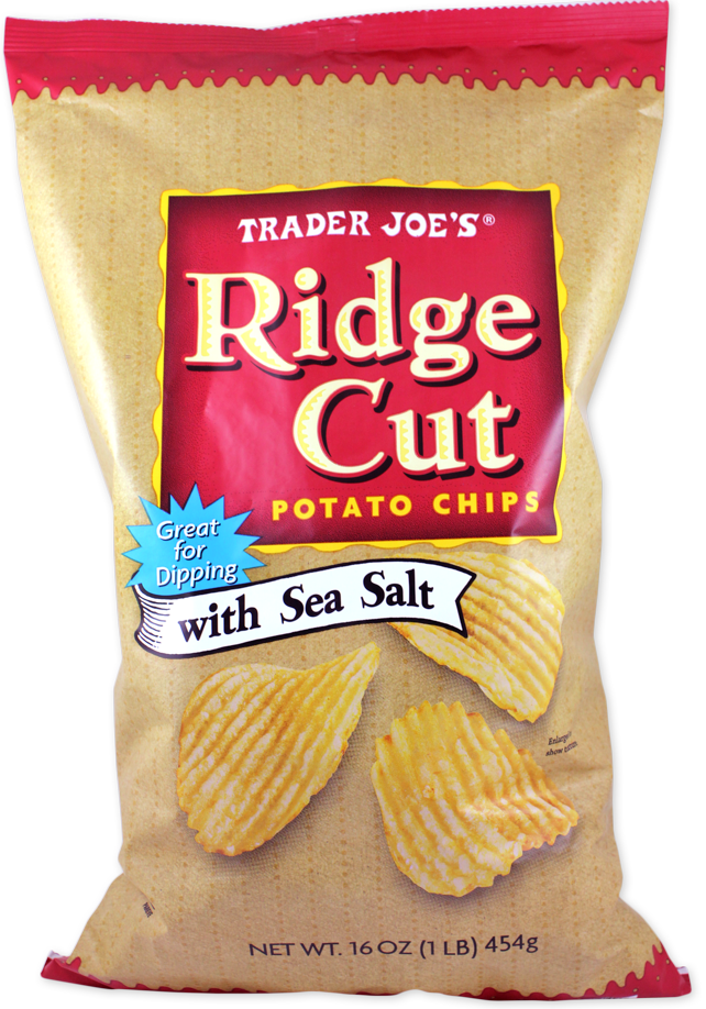 Trader Joe's ridge cut potato chips with sea salt