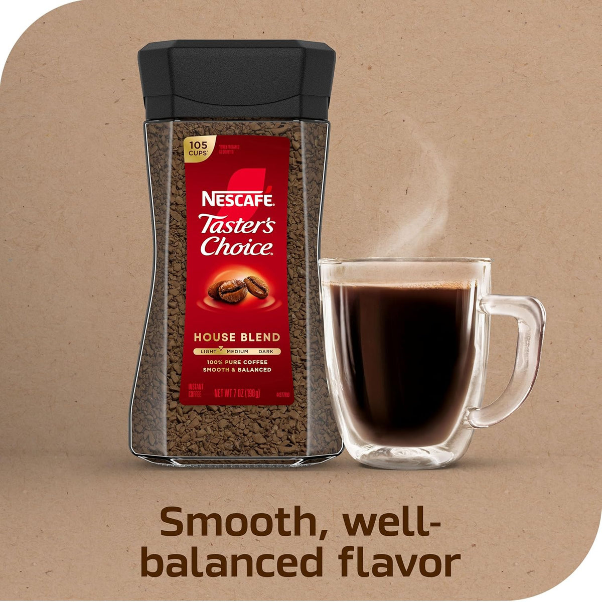 Two jar pack of NESCAFÉ Taster's Choice instant coffee