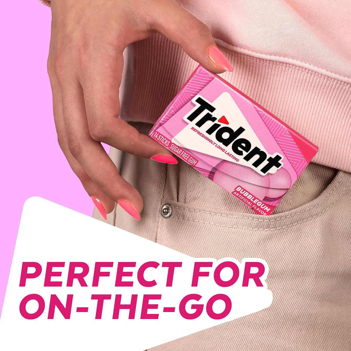 Trident Bubblegum xylitol sugar free gum pack