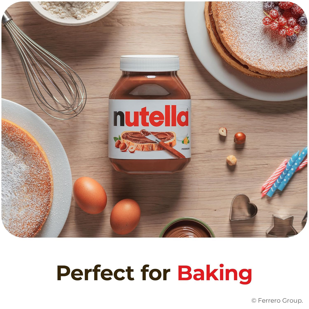 Large jar of Nutella hazelnut cocoa spread