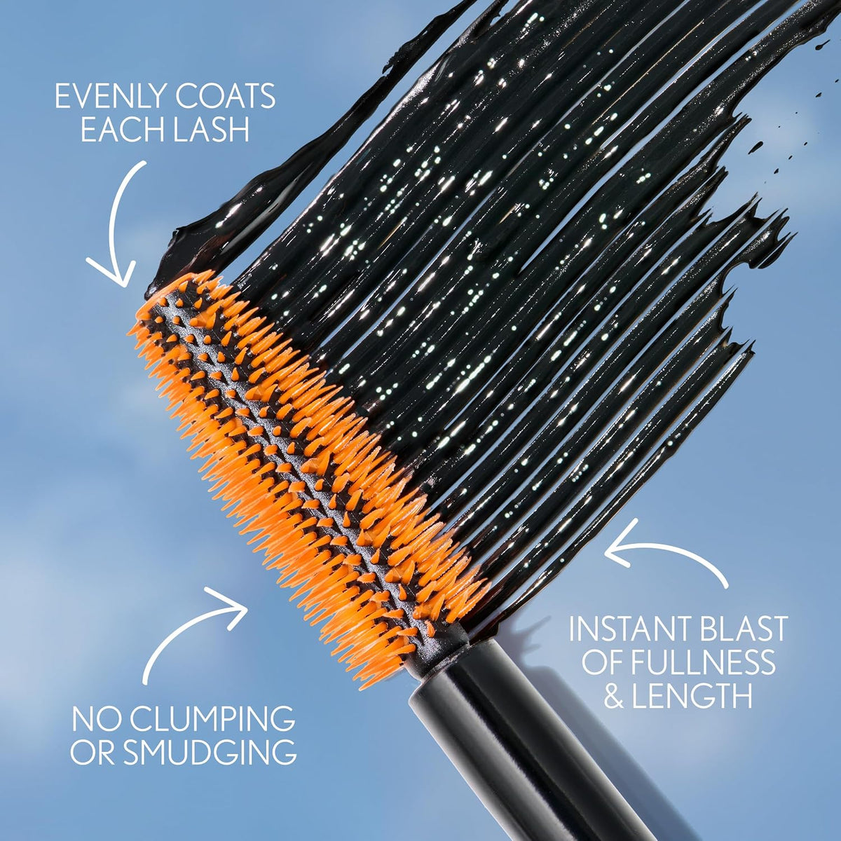 Bold black mascara for everyday makeup