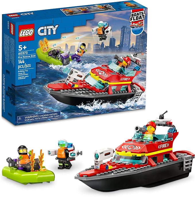 LEGO City Fire Rescue Boat building set 60373