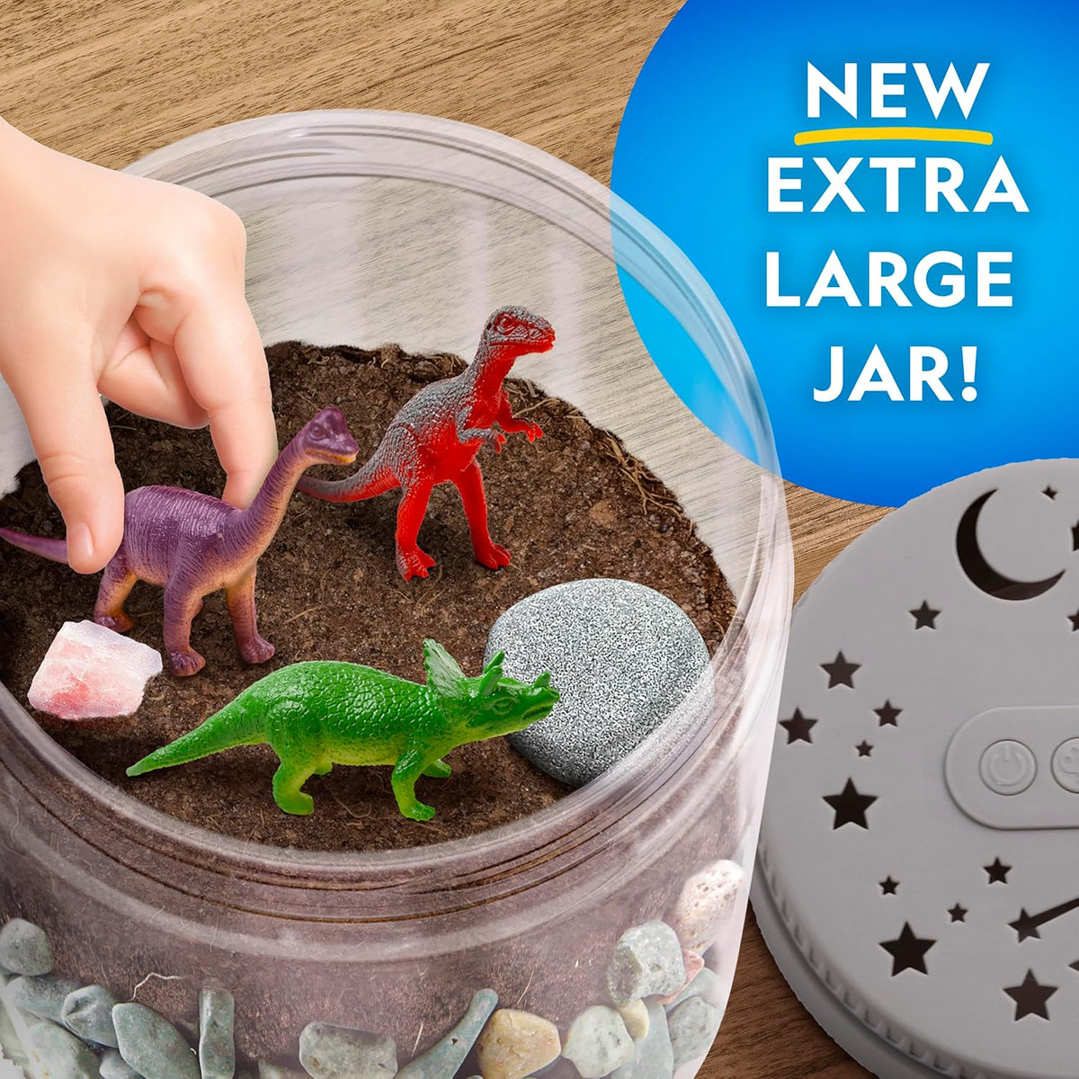 Light-up dinosaur habitat learning kit for children