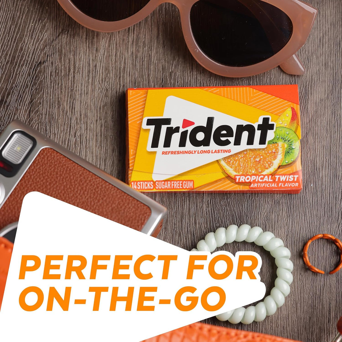 Trident sugar-free gum pack for pantry desk or car