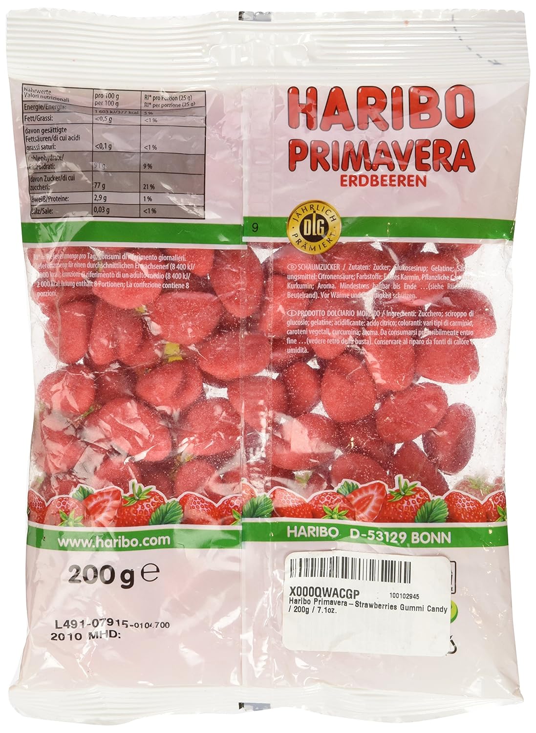 Visit the Haribo Store — Haribo Primavera-Strawberries Gummi Candy 200 g