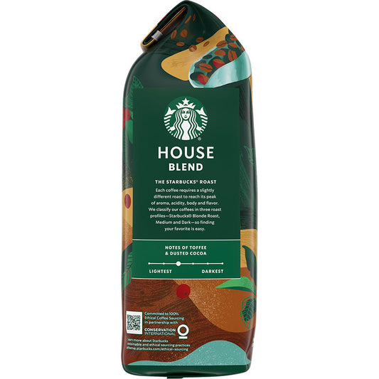 Starbucks House Blend coffee bag front view