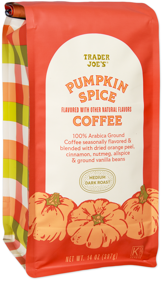 Trader Joe's Pumpkin Spice Coffee seasonal kosher coffee