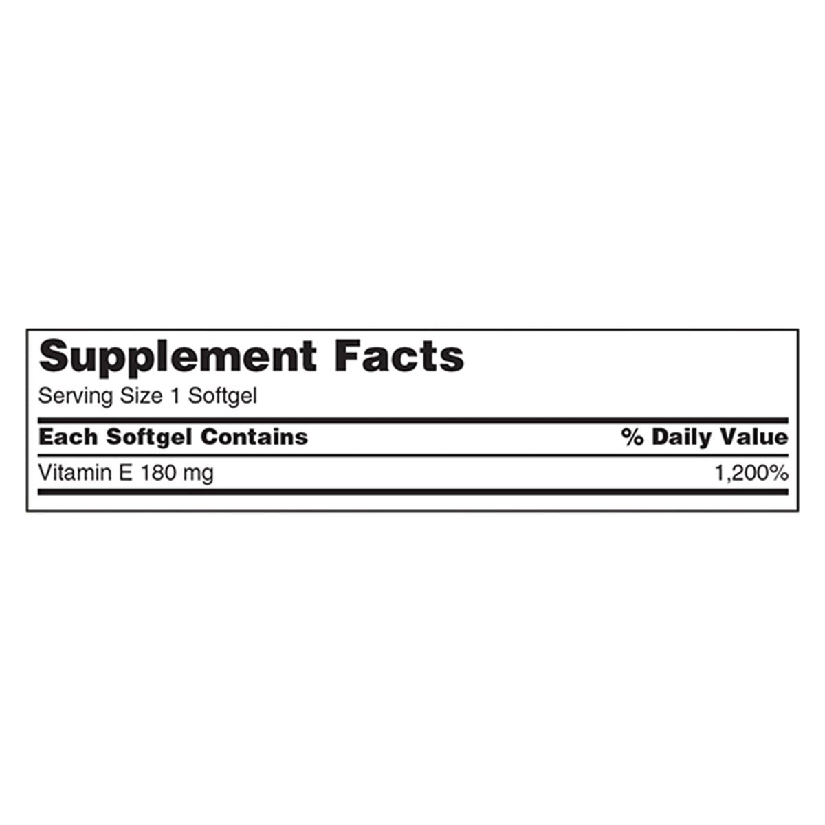 Large-count Kirkland Signature Vitamin E dietary supplement