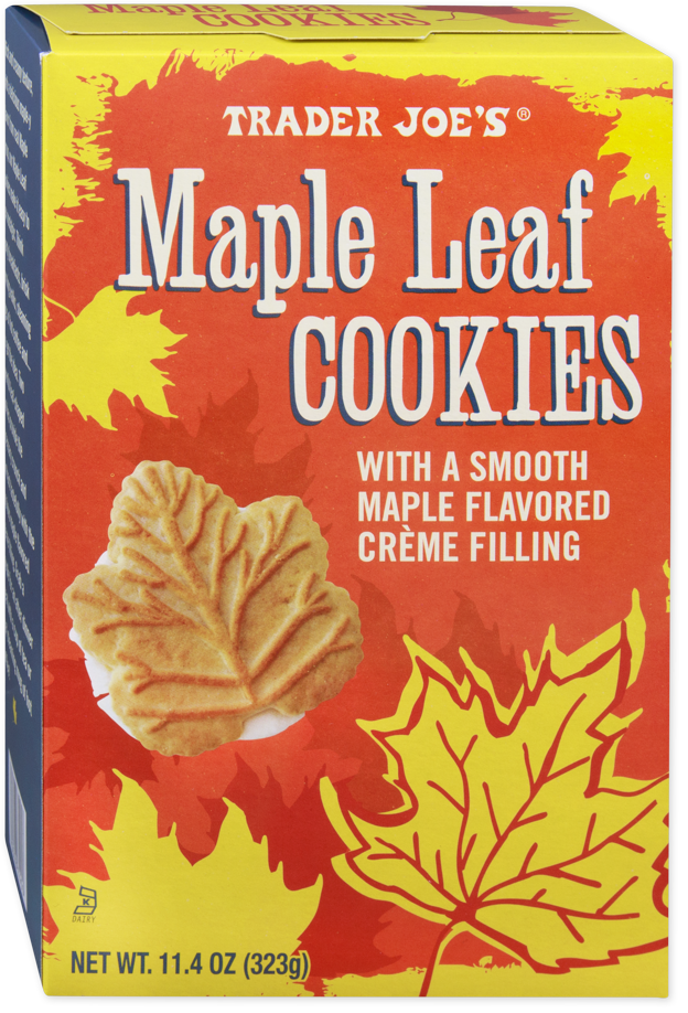 Trader Joe's maple leaf cookies