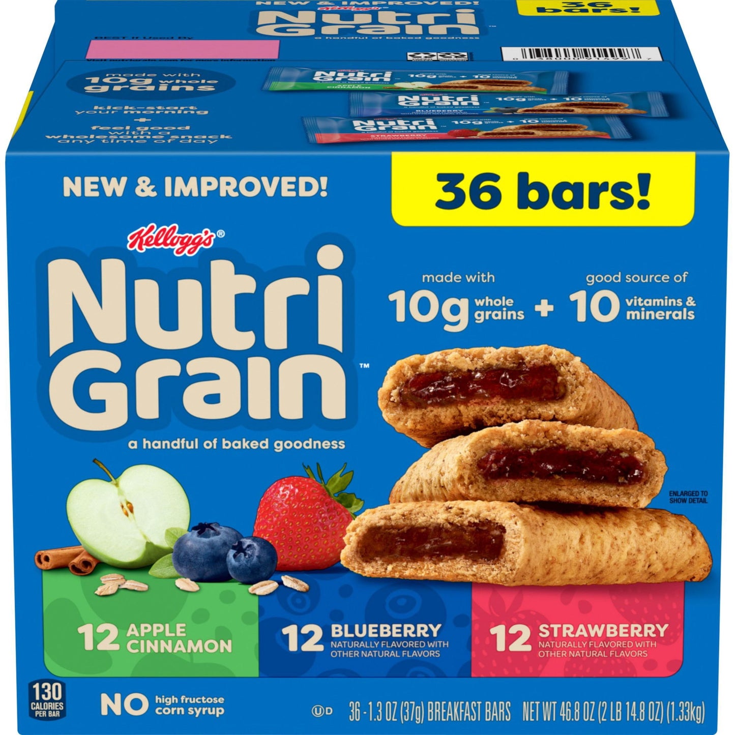 Nutri-Grain breakfast bars variety pack 36 count