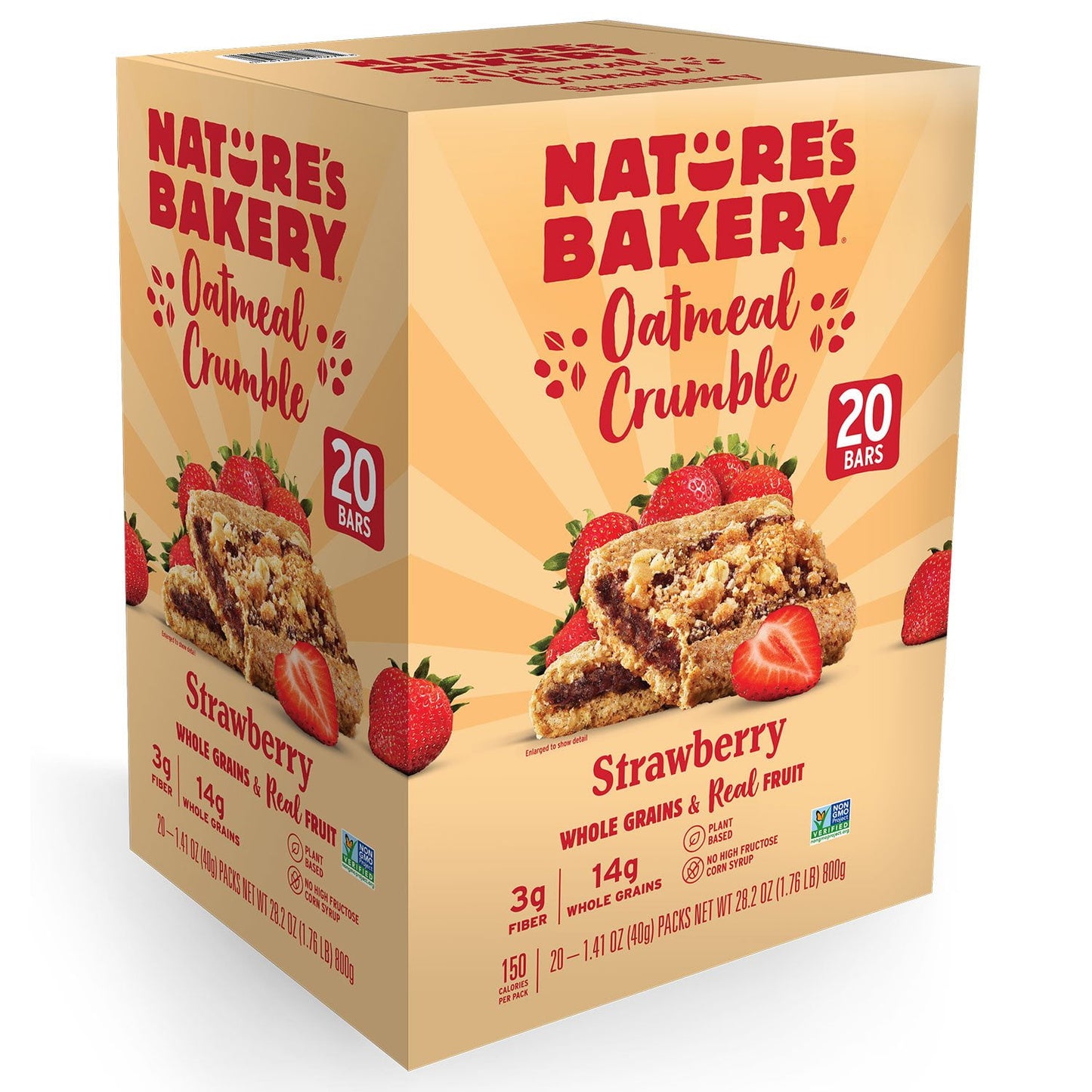 Nature's Bakery oatmeal crumble strawberry bars 20 count