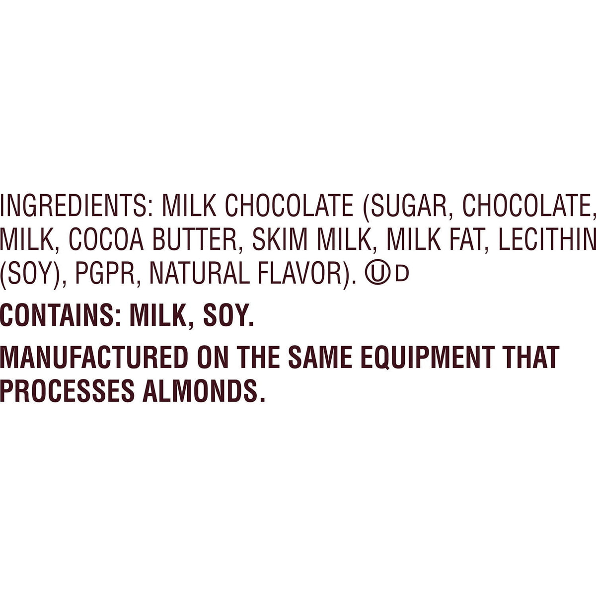 Hershey's milk chocolate bar for cookouts and camping