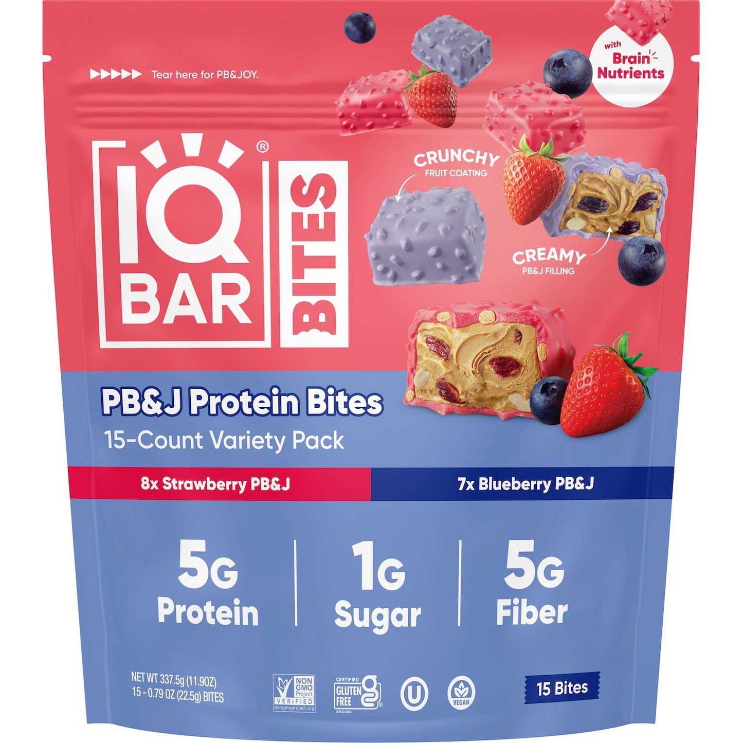 IQBAR BITES PB&J protein bites variety pack 15 ct
