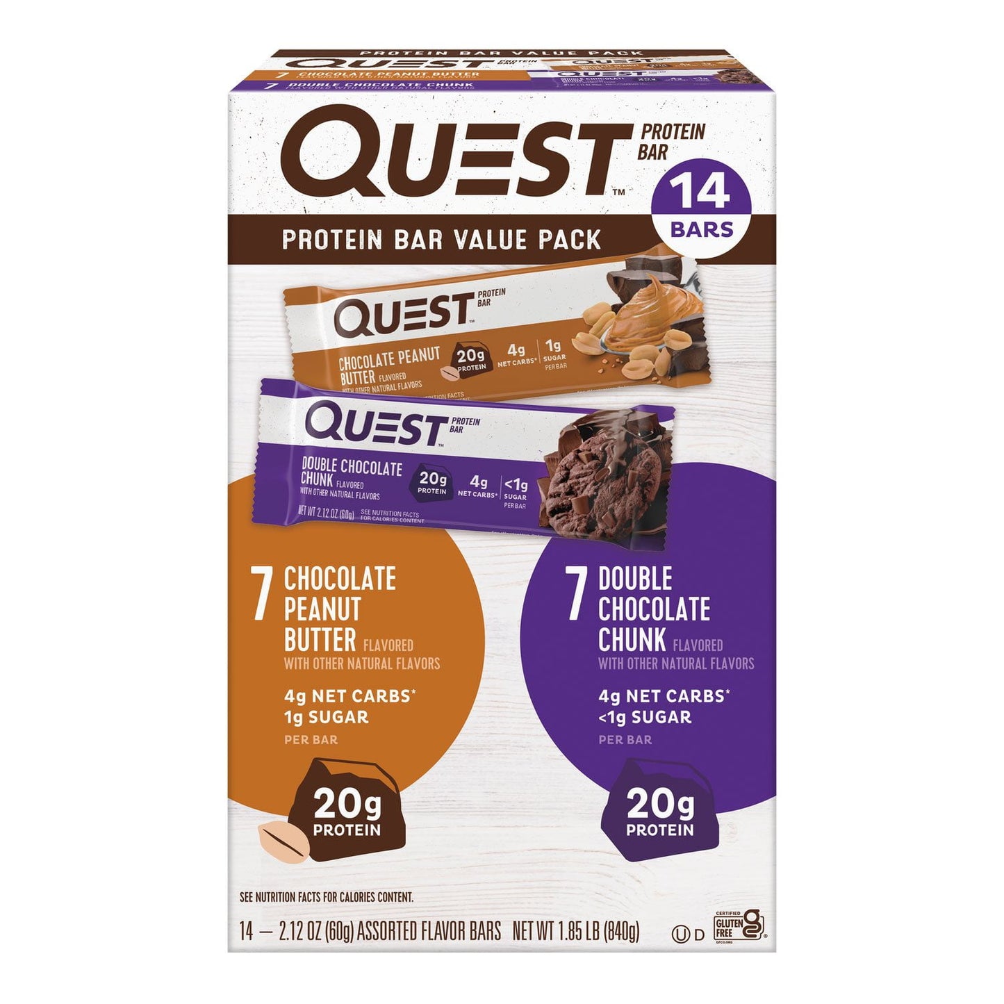 Quest gluten free protein bars variety pack 14 count