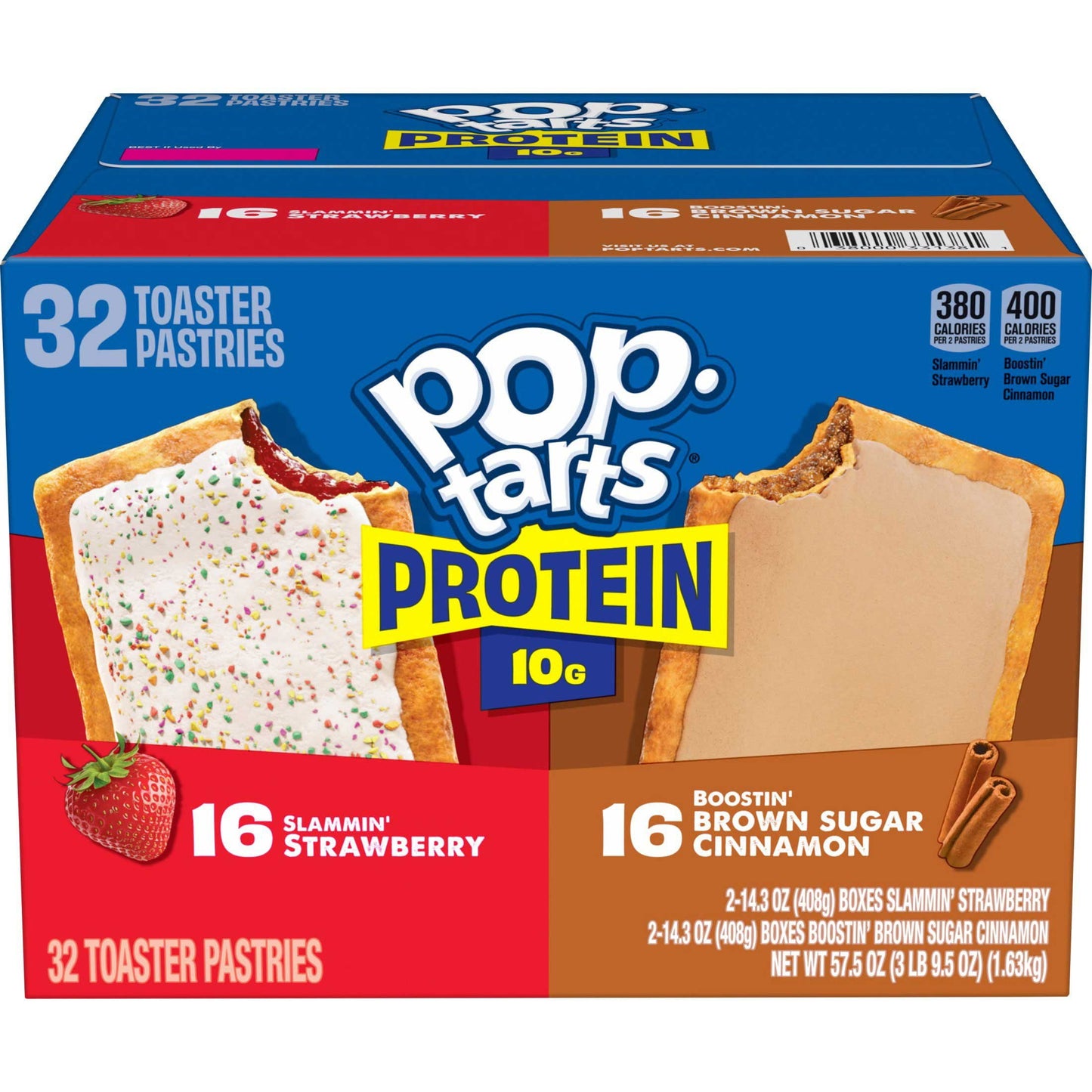 Pop-Tarts Protein Toaster Pastries variety pack 32 count