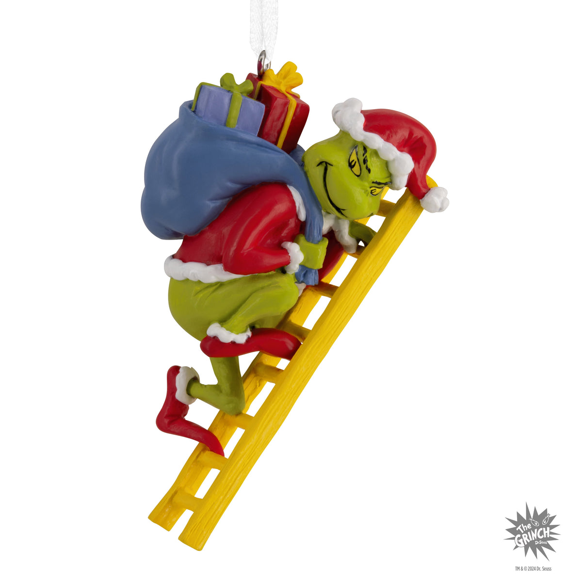 Hallmark Grinch ladder ornament, one count