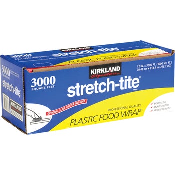 Kirkland Signature Stretch-Tite plastic food wrap 12 in x 3,000 ft