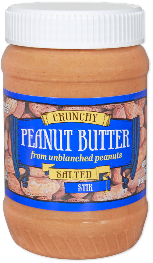 Trader Joe's crunchy salted peanut butter jar