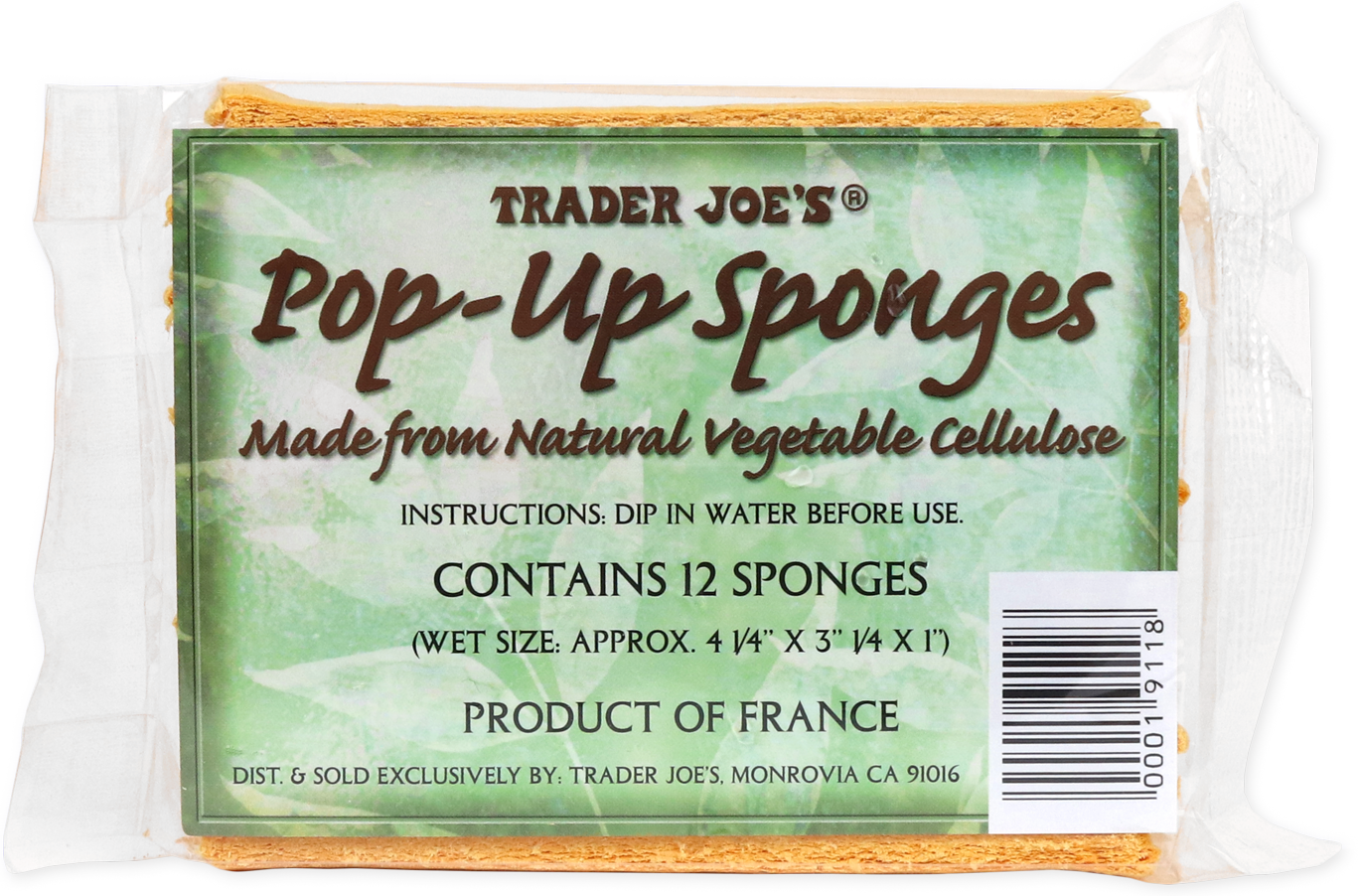 Trader Joe's pop-up sponges household cleaning essential