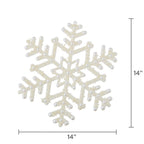 Holiday Time oversized snowflake with frosty white finish